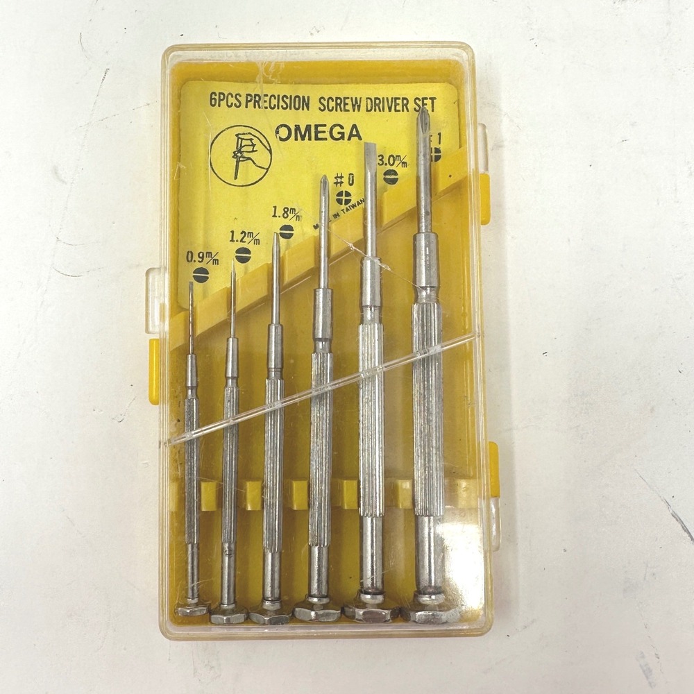 VTG Omega 6 Piece Precision Screwdriver Set Slotted Phillips Watch Repair Tools